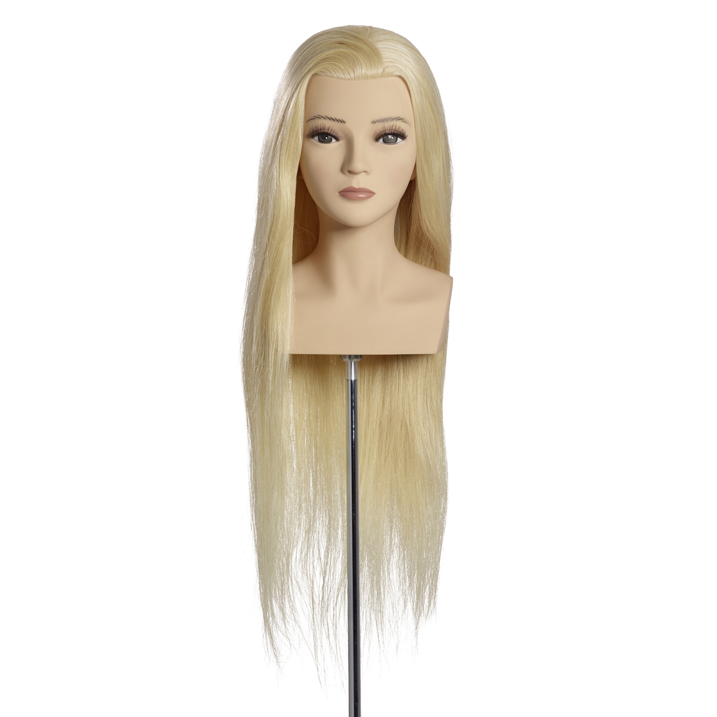 Professional Styling Manikin Head 19 Female Cosmetology Hair Cutting Mannequin Blonde with Clamp