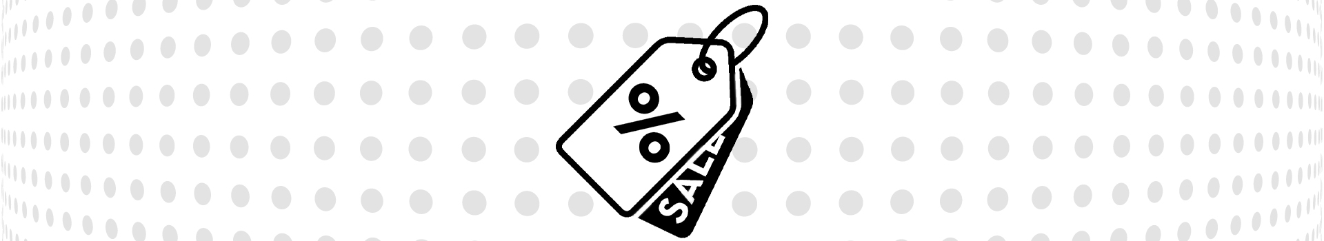 Graphic of two price tags, one with percentage sign, one with the word "Sale".